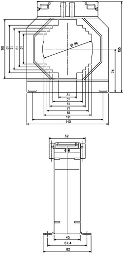 m140100v outline drawing