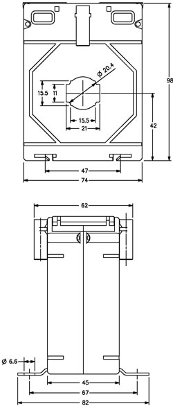 m7420 outline drawing