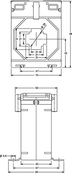 m7430 outline drawing