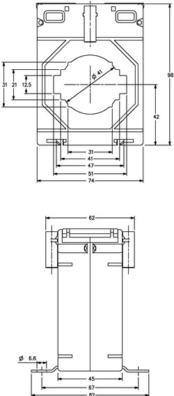 m7450 outline drawing