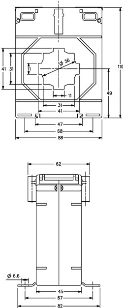 m8640 outline drawing